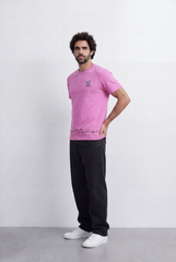 Men’s Tomato Store Minimal Graphic T-Shirt Small Chest Artwork Subtle Statement Text Hem Detail