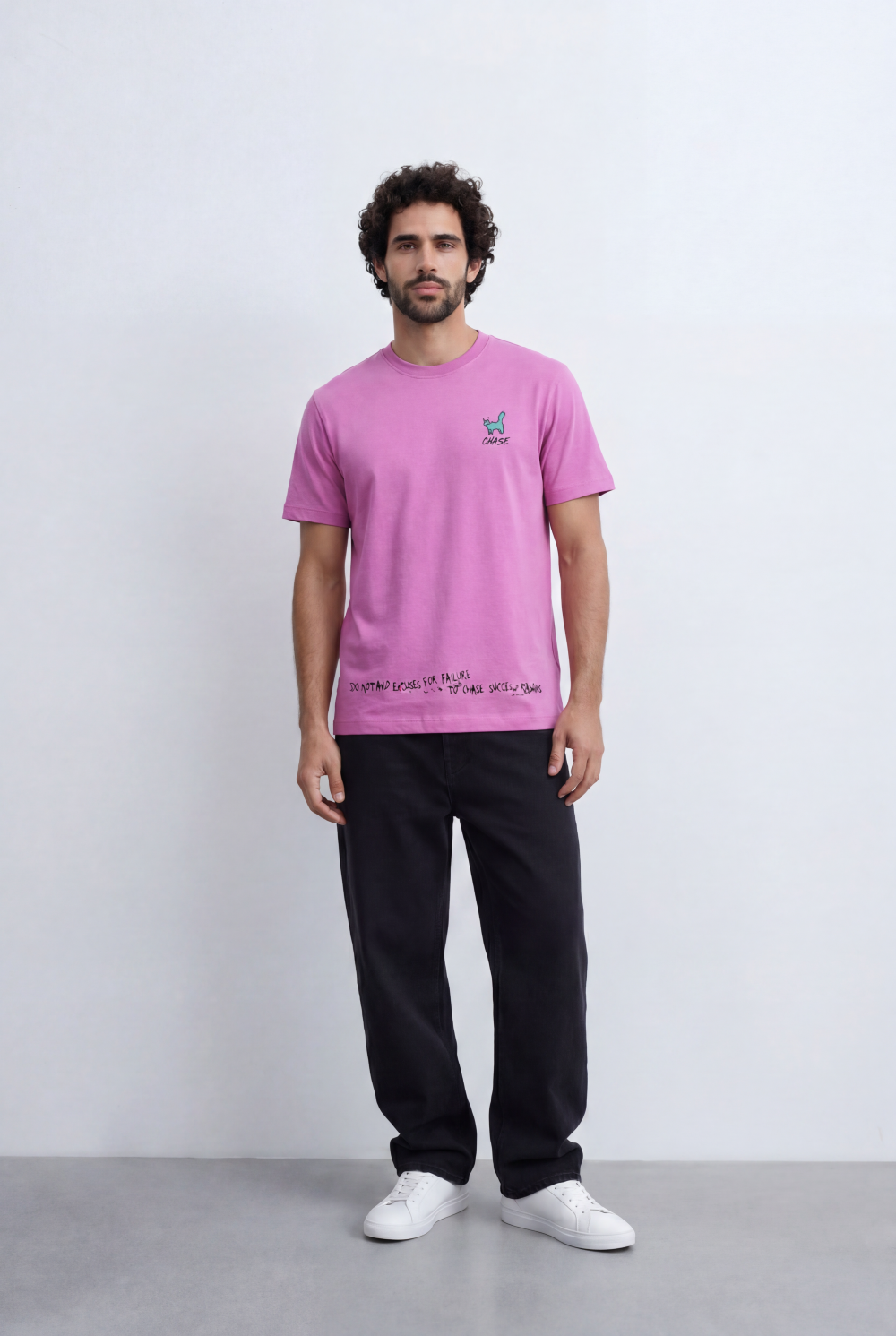 Men’s Tomato Store Minimal Graphic T-Shirt Small Chest Artwork Subtle Statement Text Hem Detail