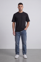 Men’s Tomato Store Graphic T-Shirt Minimal Front Logo Tonal Statement Back Artwork Regular Fit