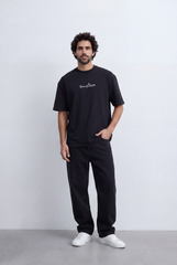 Men’s Tomato Store Back Botanical T-Shirt Oversized Relaxed Fit Floral Branch Artwork Script Quote Detail