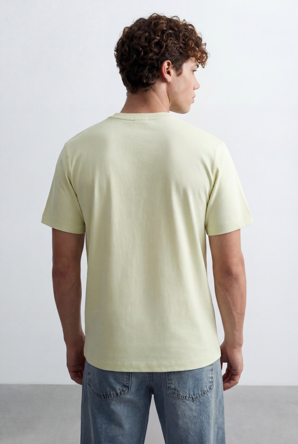 Men’s Tomato Store Ribbed Crew Neckline Chest Bold Text Print Short Sleeves Regular Fit T-Shirt
