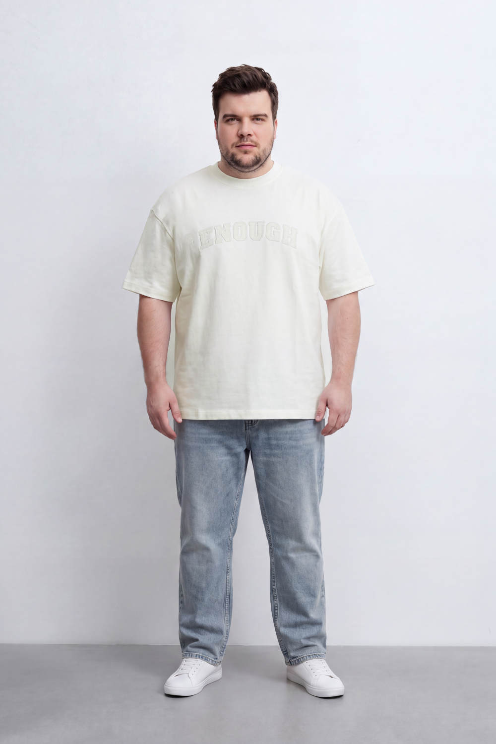 Men's Tomato Store Graphic Big Size T-Shirt Bold Enough Collegiate Typography Reguler Fit