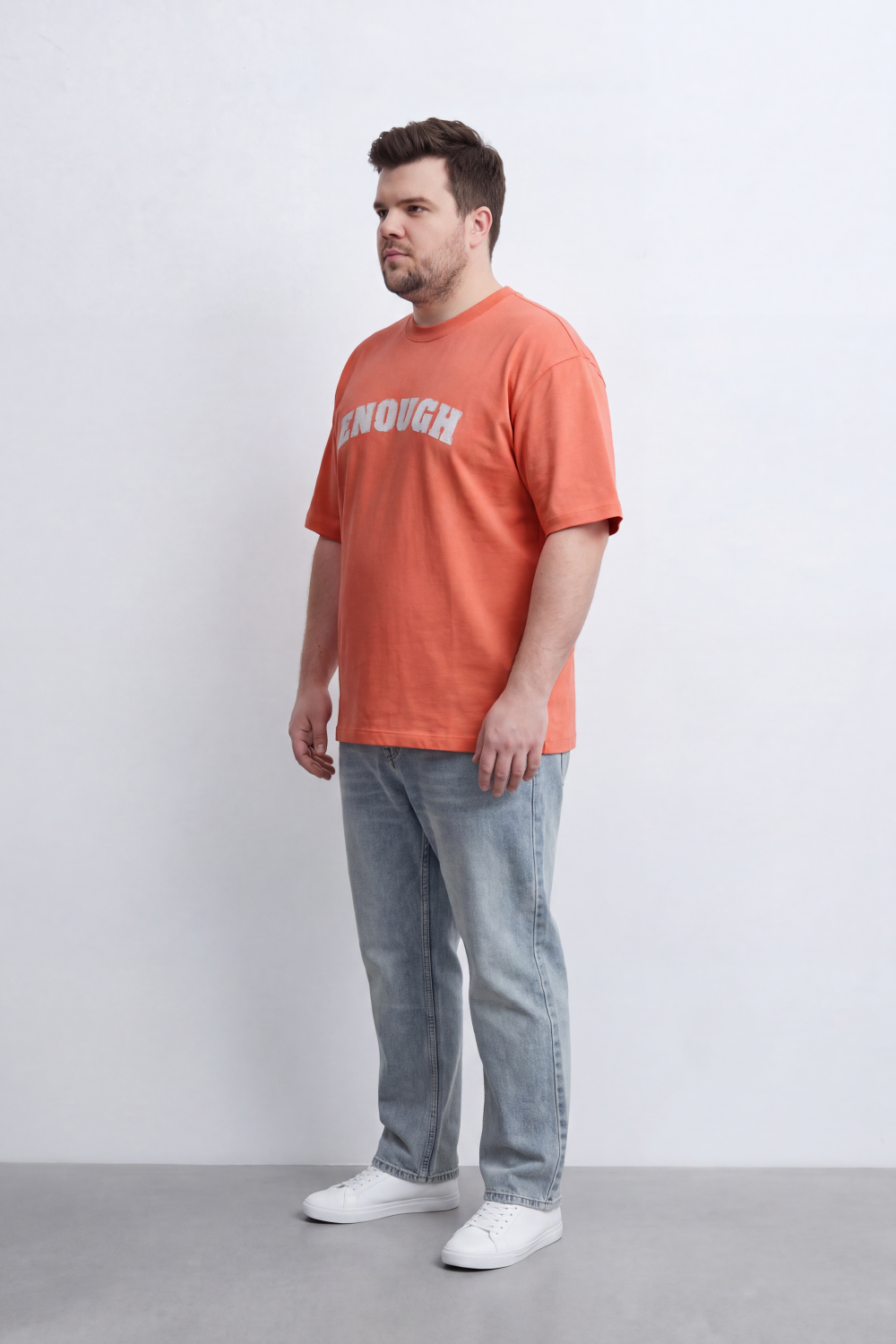 Men's Tomato Store Graphic Big Size T-Shirt Bold Enough Collegiate Typography Reguler Fit