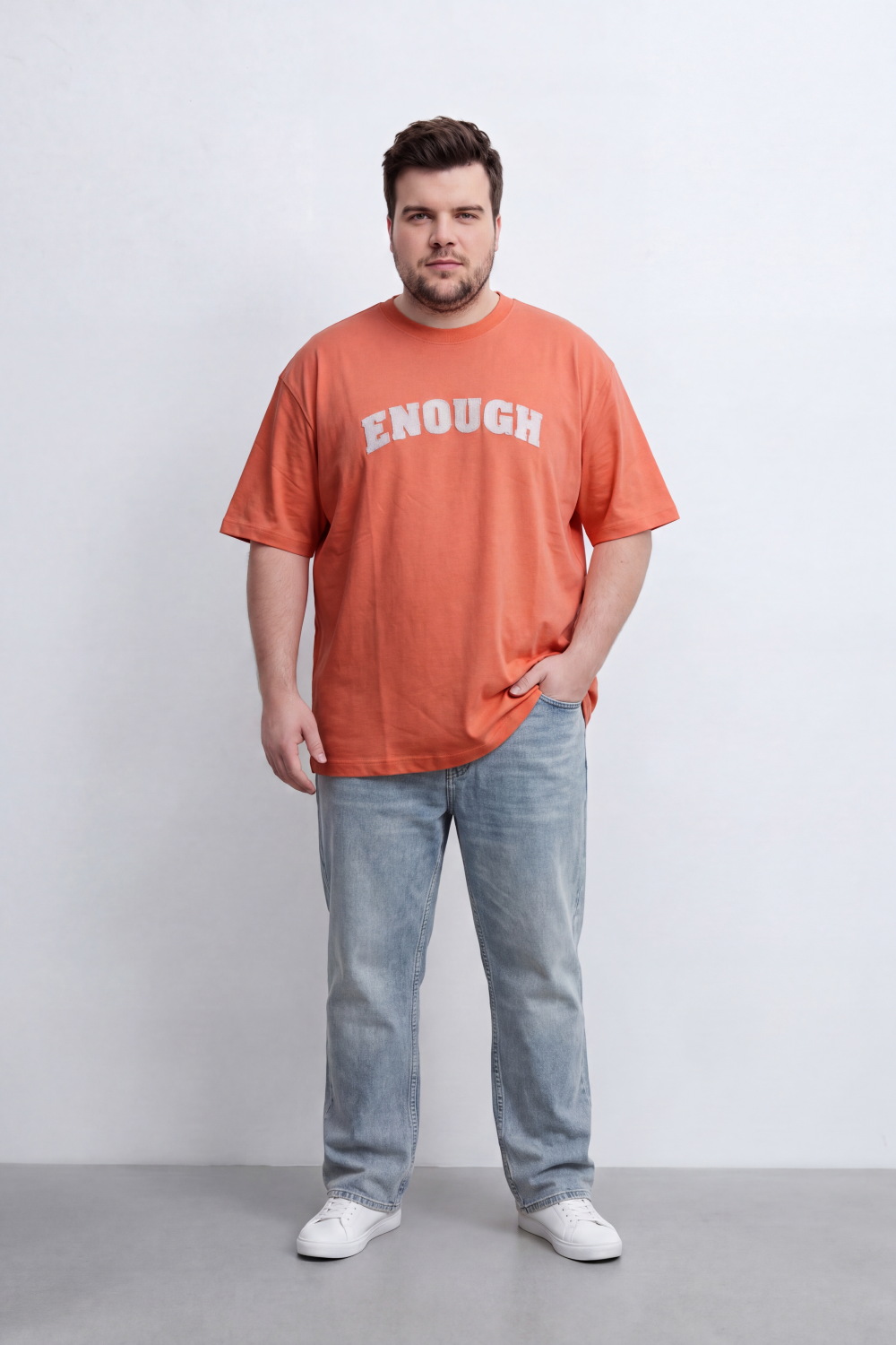 Men's Tomato Store Graphic Big Size T-Shirt Bold Enough Collegiate Typography Reguler Fit