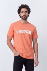 Men's Tomato Store T-Shirt Raised Chenille Collegiate Typography Clean Crew Neck Soft Regular Fit