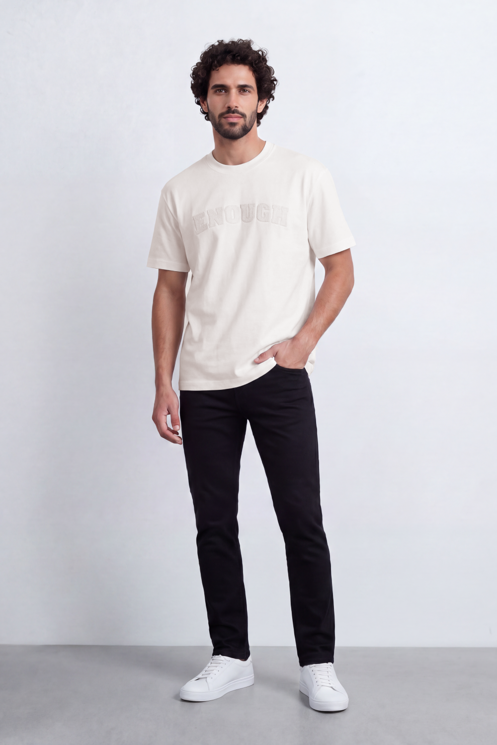 Men's Tomato Store T-Shirt Raised Chenille Collegiate Typography Clean Crew Neck Soft Regular Fit