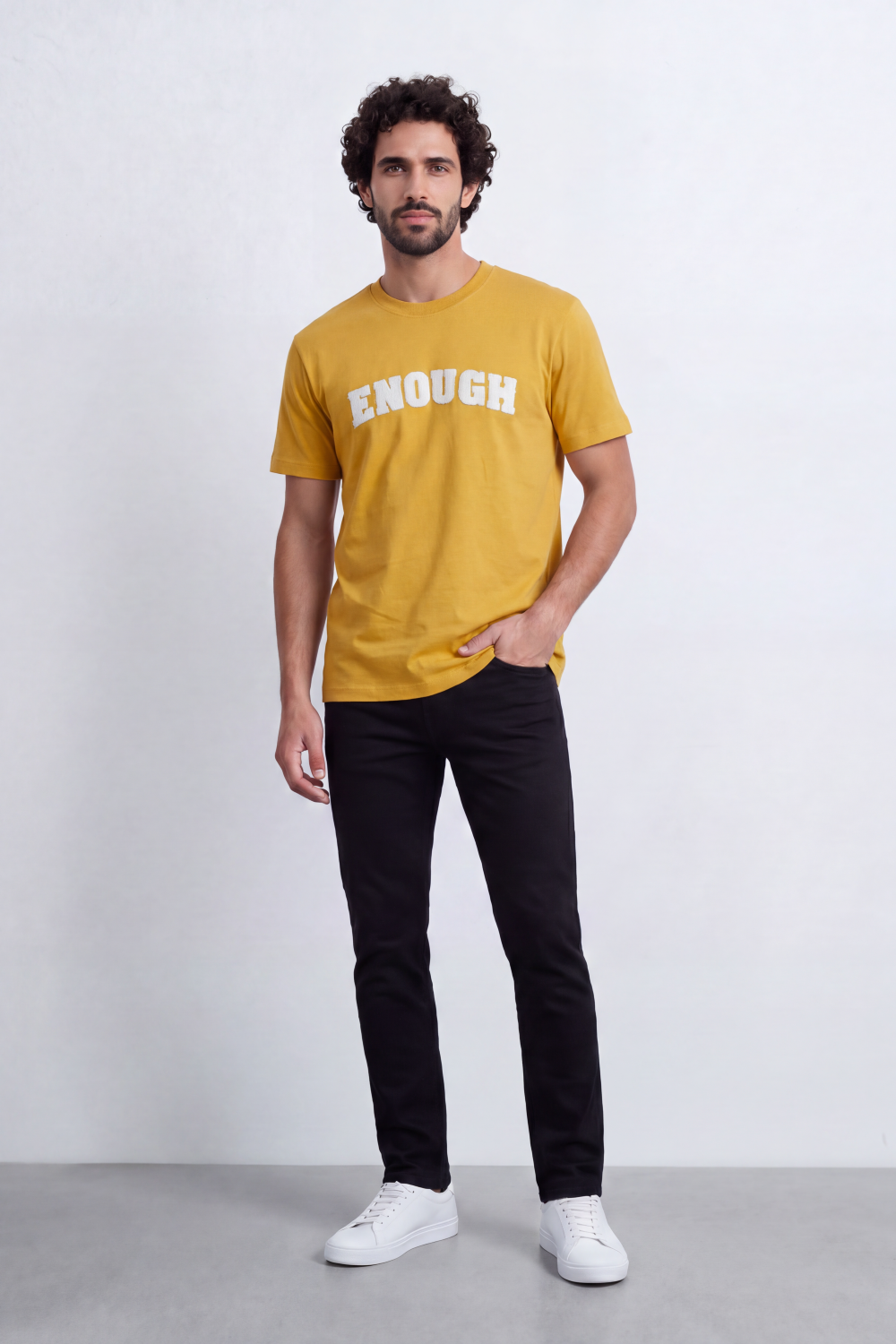 Men's Tomato Store T-Shirt Raised Chenille Collegiate Typography Clean Crew Neck Soft Regular Fit