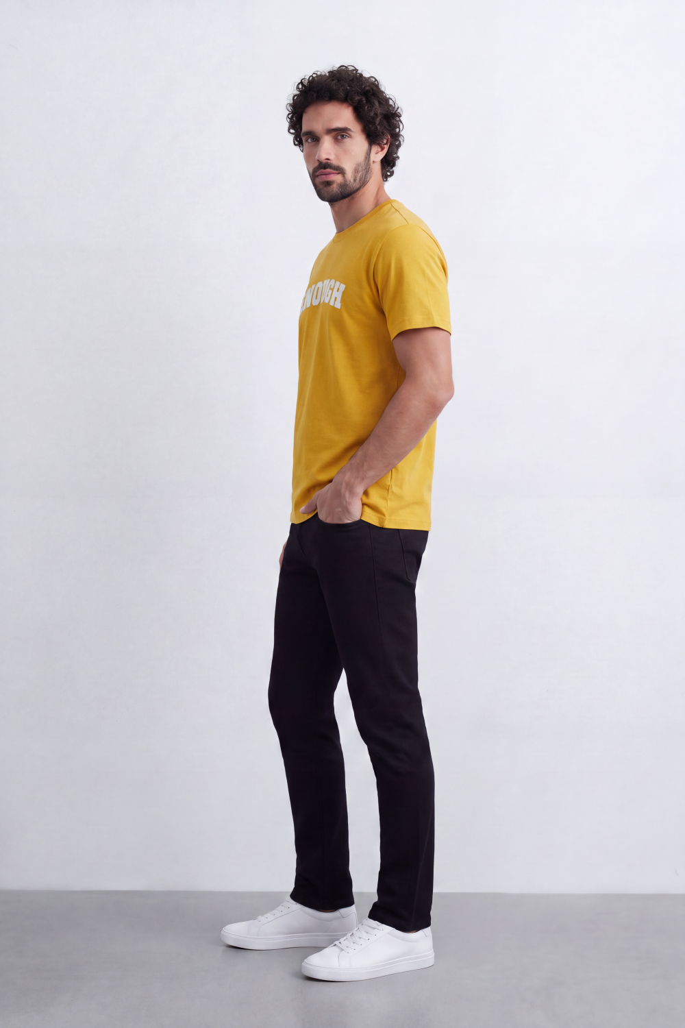 Men's Tomato Store T-Shirt Raised Chenille Collegiate Typography Clean Crew Neck Soft Regular Fit