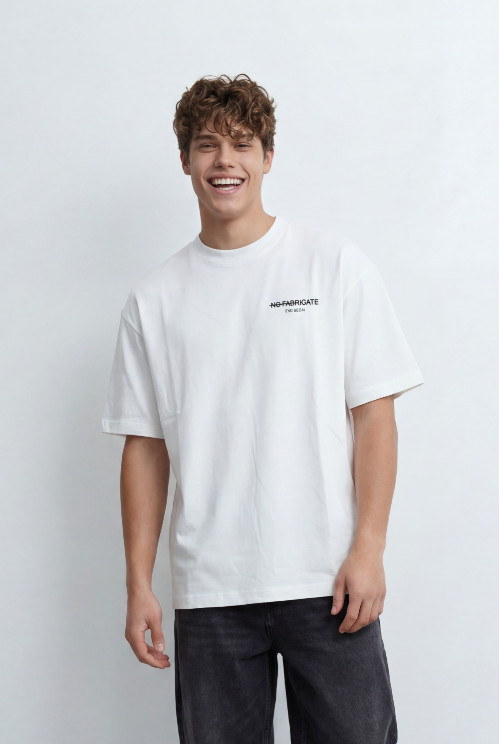 Men’s Tomato Store Oversized T-Shirt Minimal Front And Back Prints