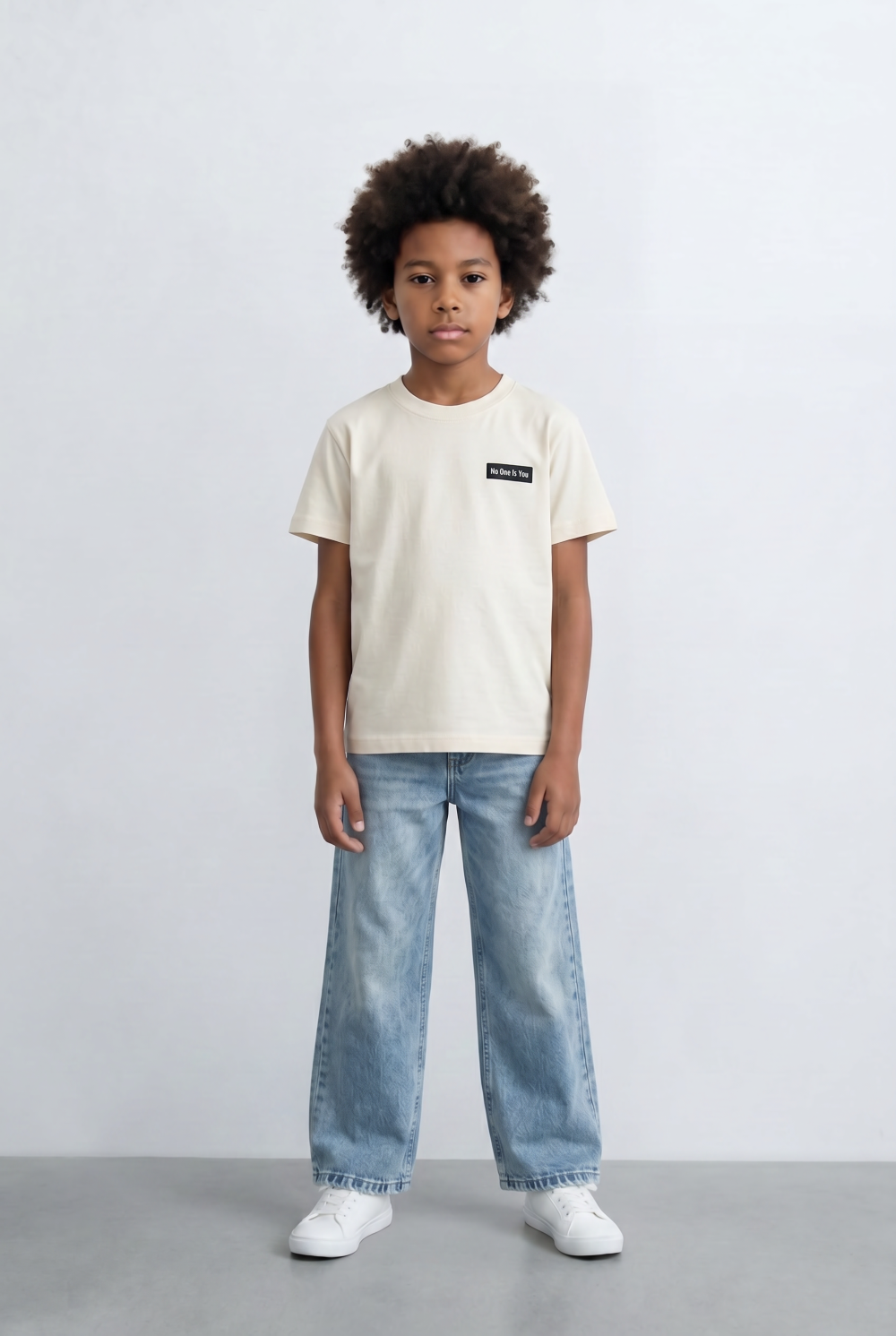 Boy's Tomato Store Minimal Badge T-Shirt Small Chest Label Detail Clean Front Design