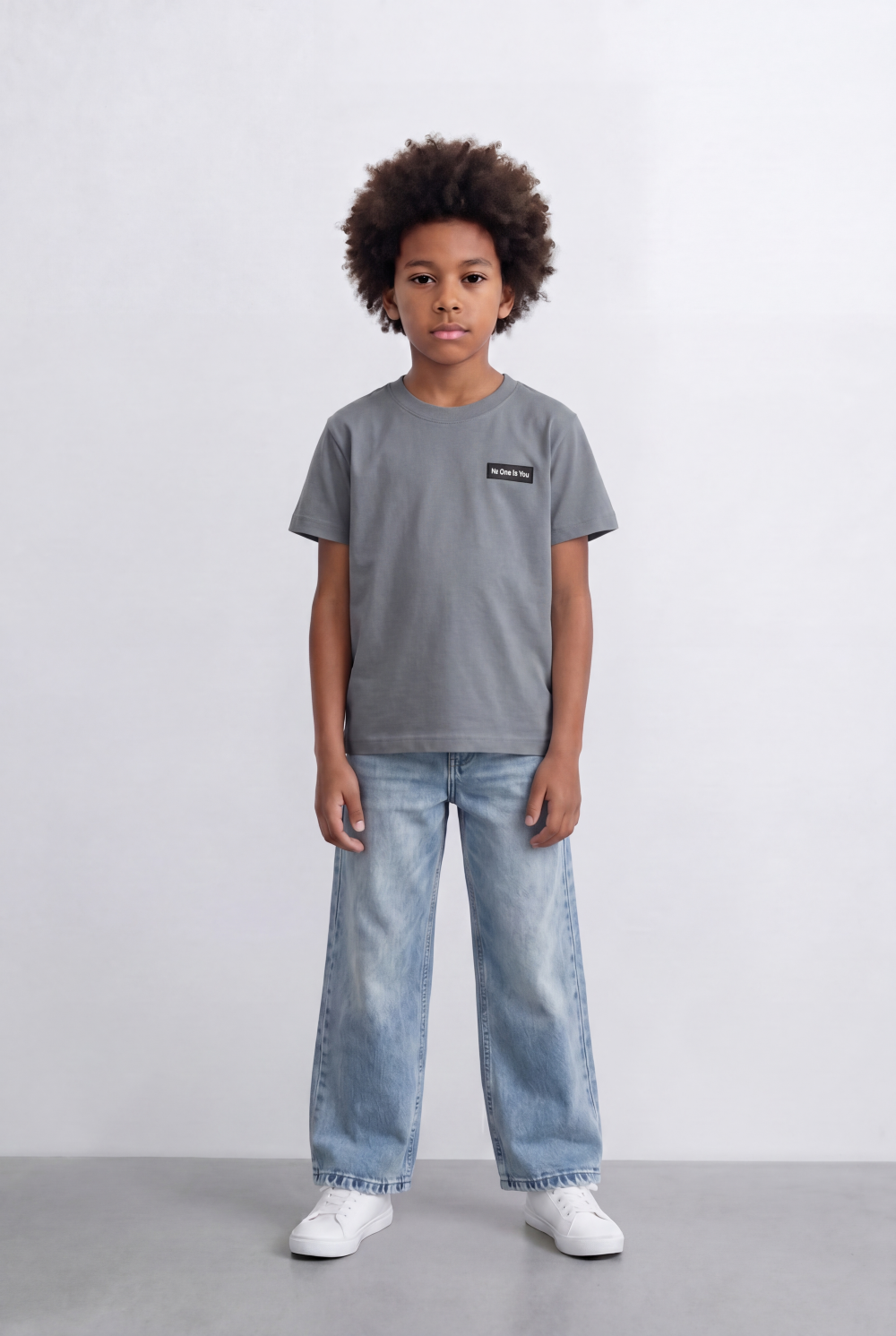 Boy's Tomato Store Minimal Badge T-Shirt Small Chest Label Detail Clean Front Design