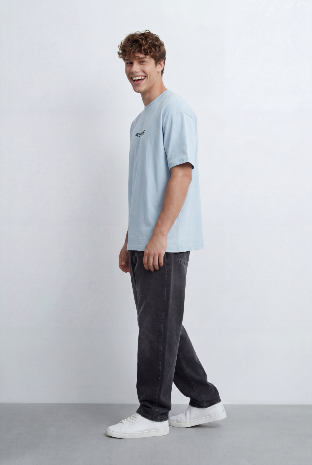 Men’s Tomato Store Oversized T-Shirt Featuring Small Front Typography Print