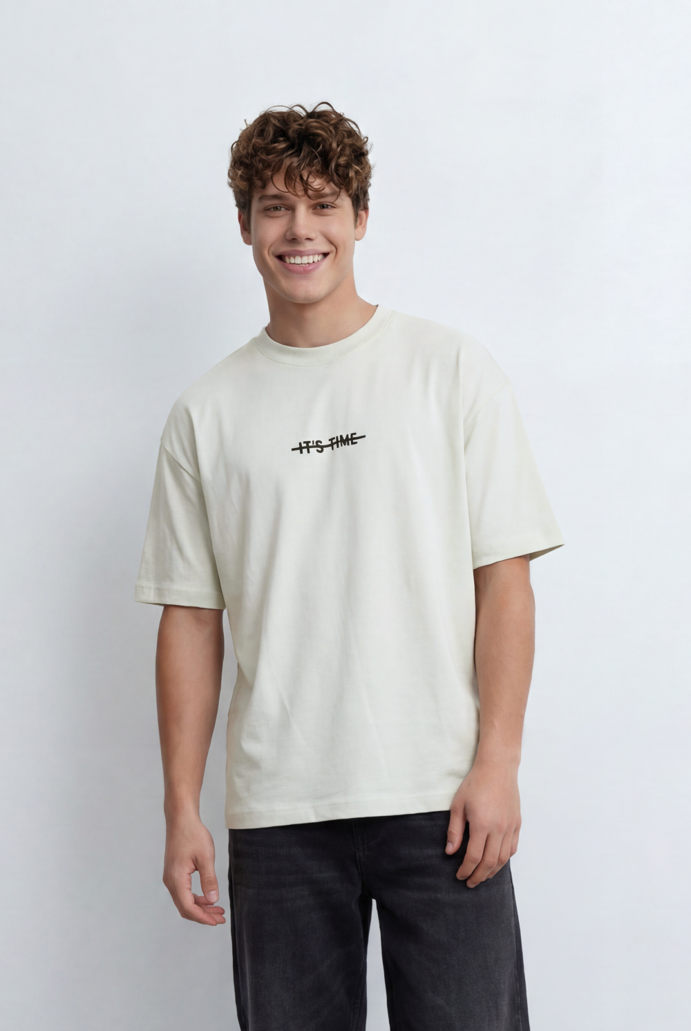 Men’s Tomato Store Oversized T-Shirt Featuring Small Front Typography Print