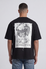 Men’s Tomato Store Oversized Graphic T-Shirt Minimal Front Print Back Artwork