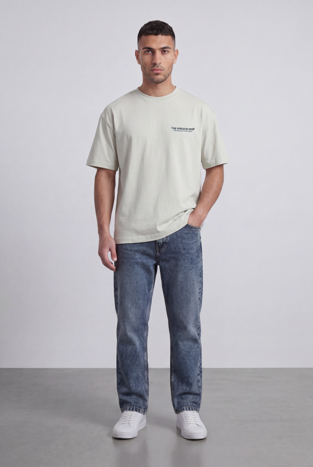Men’s Tomato Store Oversized Graphic T-Shirt Minimal Front Print Back Artwork