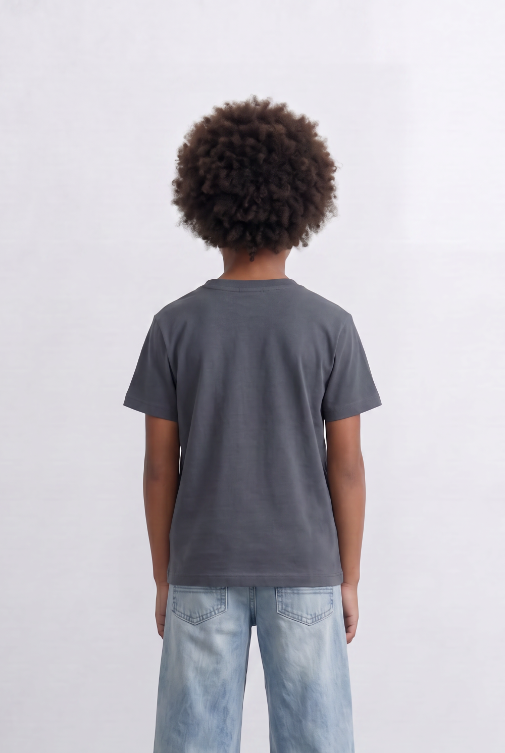 Boy's Tomato Store Embroidered Logo T-Shirt Tonal Chest Detail Minimal Everyday Design