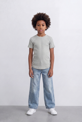 Boy's Tomato Store Ribbed Basic T-Shirt Vertical Texture Finish Stretch Comfort Fabric Slim Fit