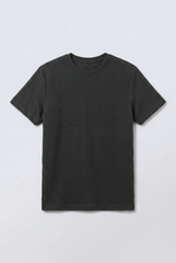 Men’s Tomato Store Slim Fit Textured Micro Rib Tailored Breathable Fabric Everyday Premium Basic T-Shirt
