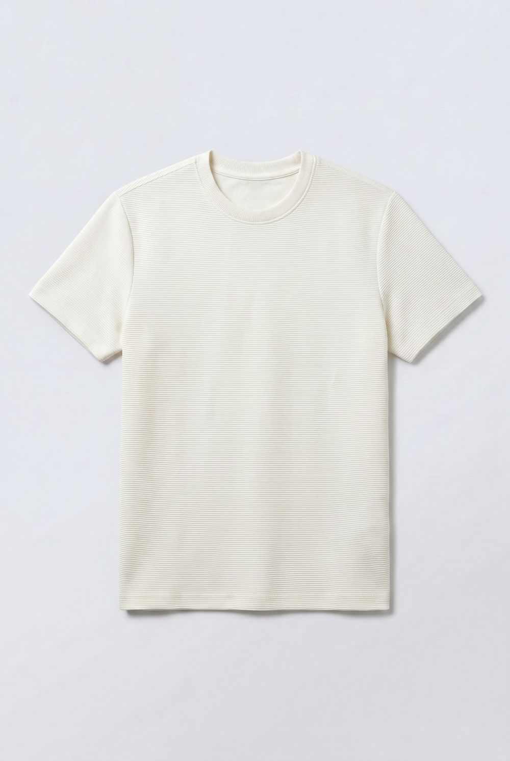 Men’s Tomato Store Slim Fit Textured Micro Rib Tailored Breathable Fabric Everyday Premium Basic T-Shirt