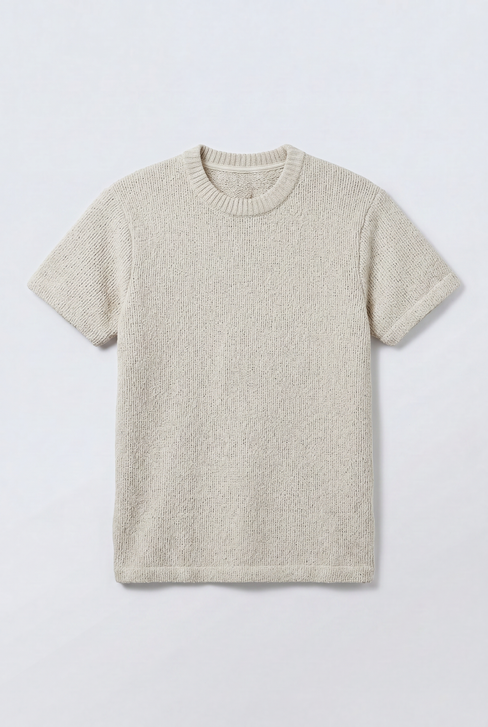 Men’s Tomato Store Knit Texture Open Weave Surface Breathable Elevated Everyday T-Shirt