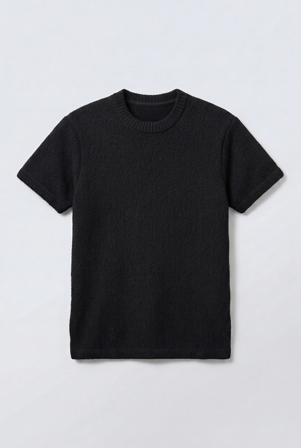 Men’s Tomato Store Knit Texture Open Weave Surface Breathable Elevated Everyday T-Shirt