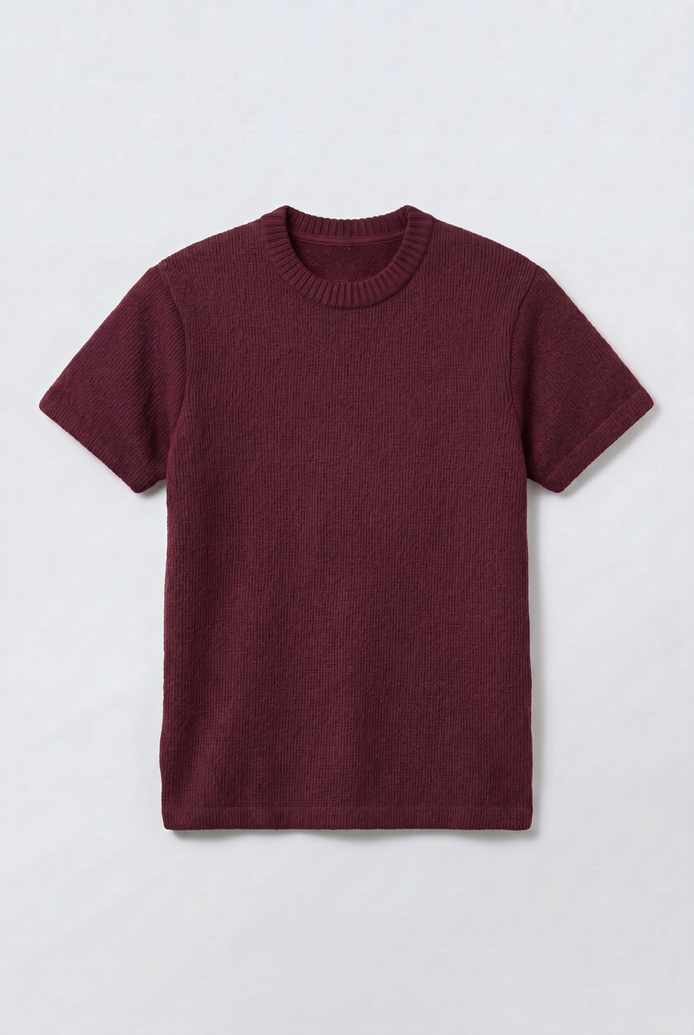 Men’s Tomato Store Knit Texture Open Weave Surface Breathable Elevated Everyday T-Shirt