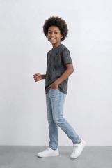 Boy's Oversized Casual T-shirt Abstract Washed Print For Everyday Cool Look Tomato Store