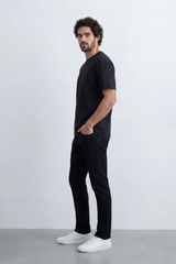 Men’s Tomato Store Debris Splash Back Print T-Shirt Texture Solid Dyed Surface Front Minimal Finish Large Back Typography Relaxed Fit