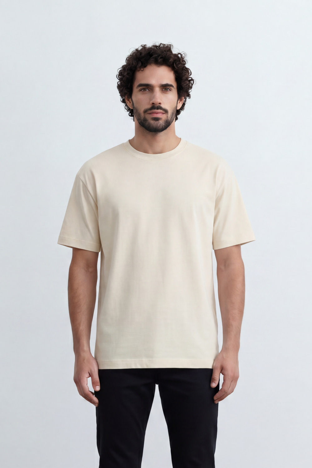 Men’s Tomato Store Debris Splash Back Print T-Shirt Texture Solid Dyed Surface Front Minimal Finish Large Back Typography Relaxed Fit