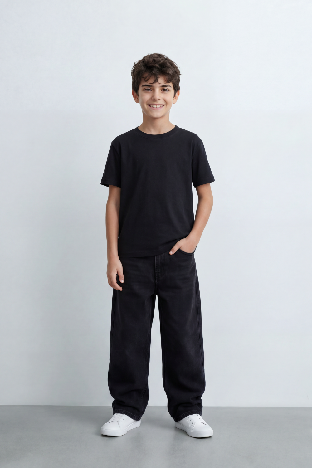 Boy's Tomato Store Debris Burst T-Shirt Made From Soft Cotton Knit Fabric Featuring Large Back Typography Print Distressed Speckle Splash Artwork