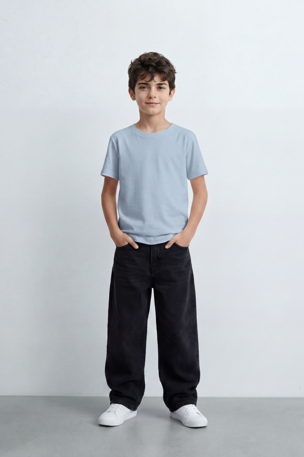 Boy's Tomato Store Debris Burst T-Shirt Made From Soft Cotton Knit Fabric Featuring Large Back Typography Print Distressed Speckle Splash Artwork
