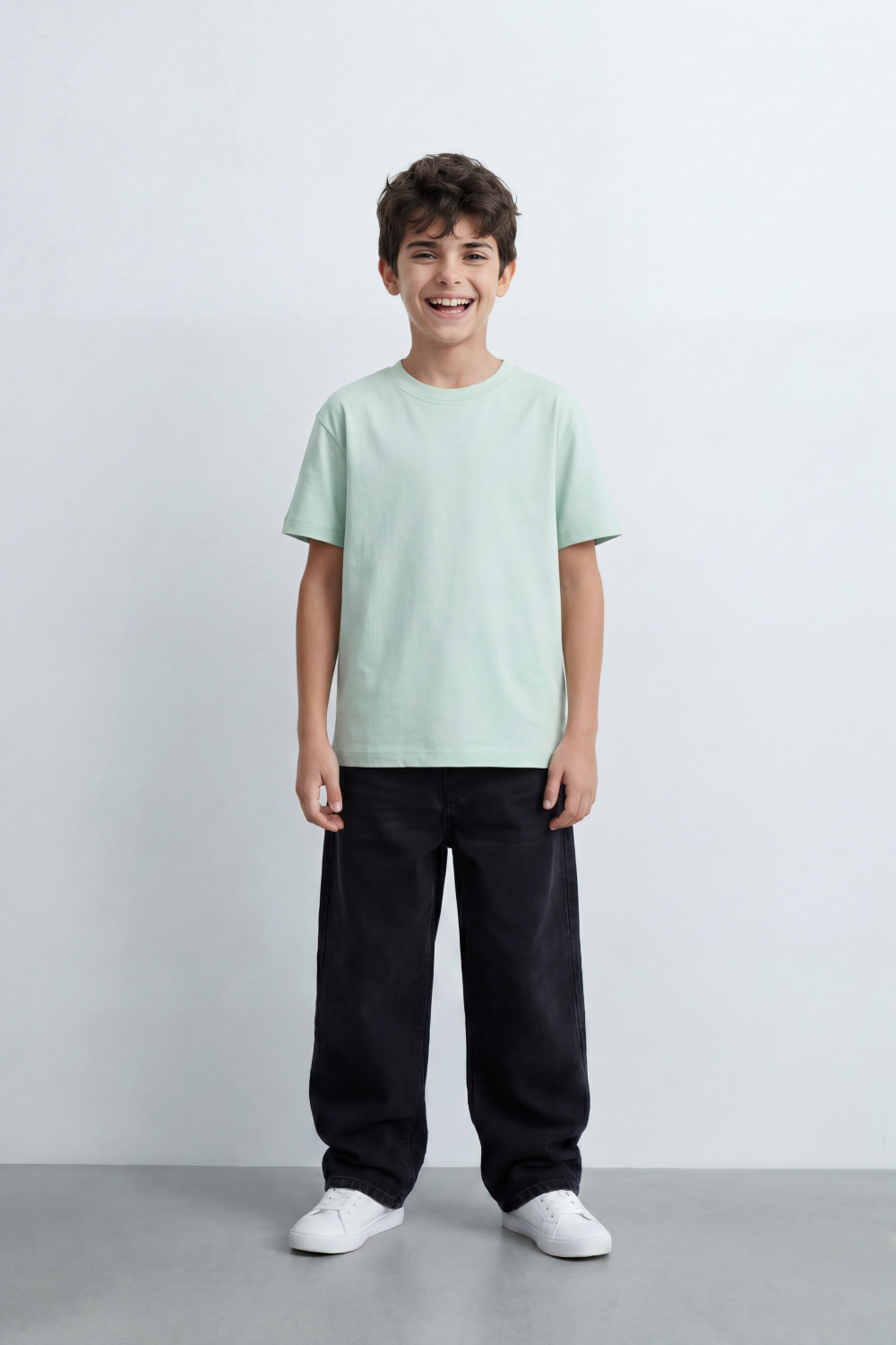 Boy's Tomato Store Debris Burst T-Shirt Made From Soft Cotton Knit Fabric Featuring Large Back Typography Print Distressed Speckle Splash Artwork
