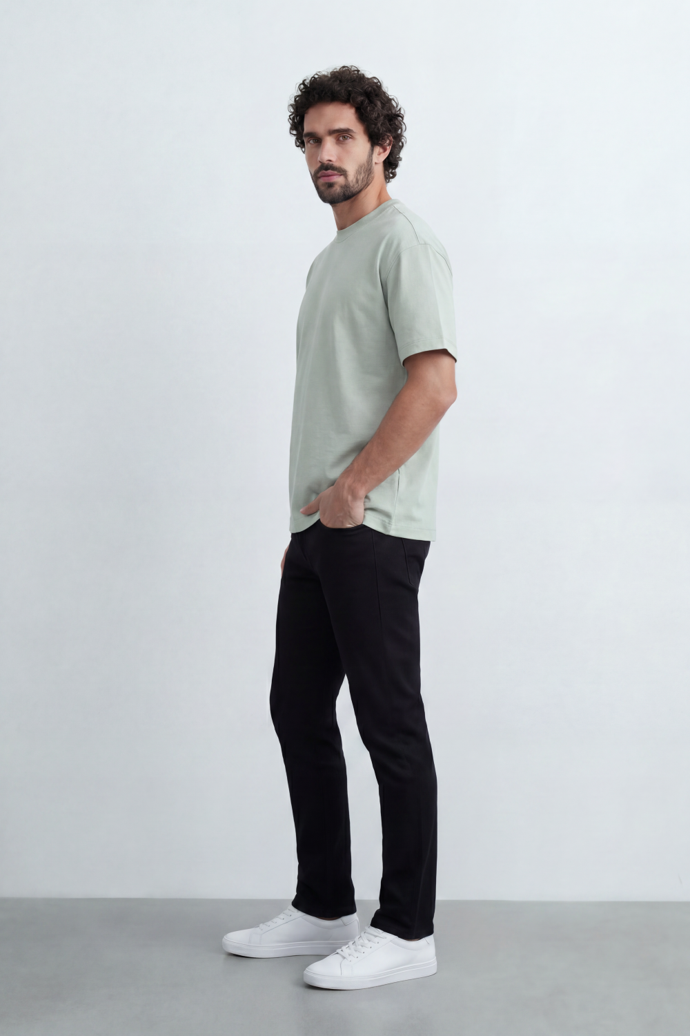 Men’s Tomato Store Debris Splash Back Print T-Shirt Texture Solid Dyed Surface Front Minimal Finish Large Back Typography Relaxed Fit