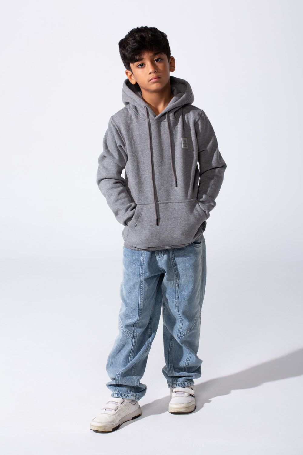 Boy's Tomato Slim Fit Milton Long Sleeves Hoodie Sweatshirt With Front Kangaroo Pocket