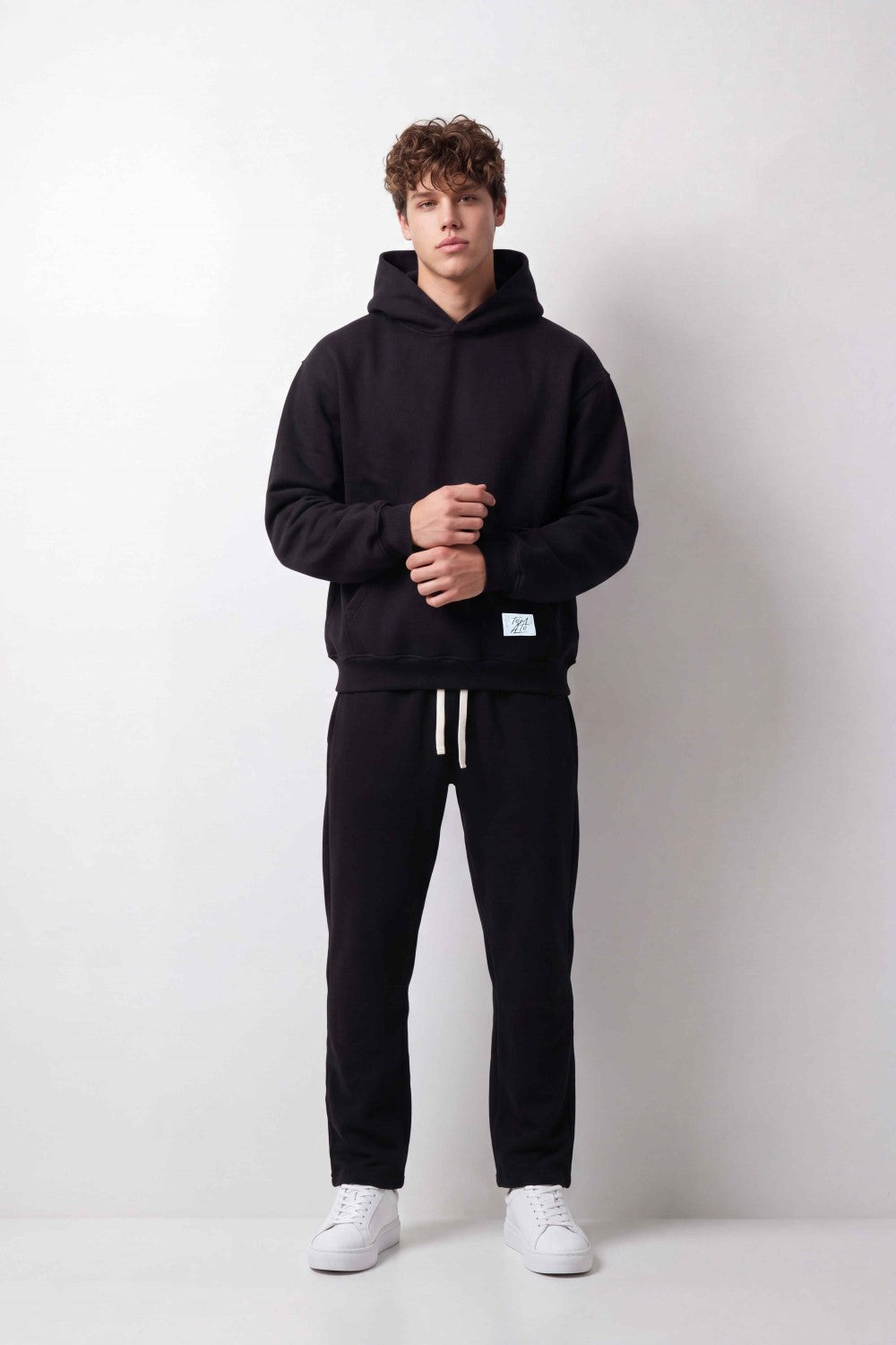 Men's Tomato Store Winter Fleece Outfit Hooded Long Sleeve Design Contrast Drawstring Detail Regular Fit