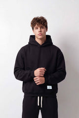 Men's Tomato Store Winter Fleece Outfit Hooded Long Sleeve Design Contrast Drawstring Detail Regular Fit