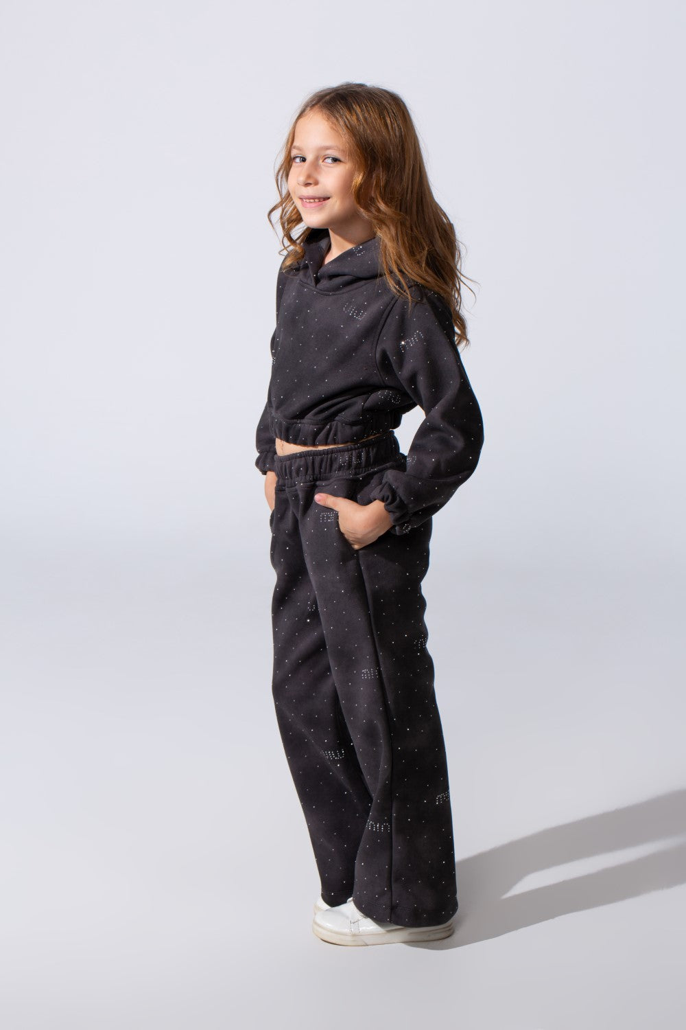 Girl's Melton Slim Fit Galaxy Wash Two-Piece Outfit Set