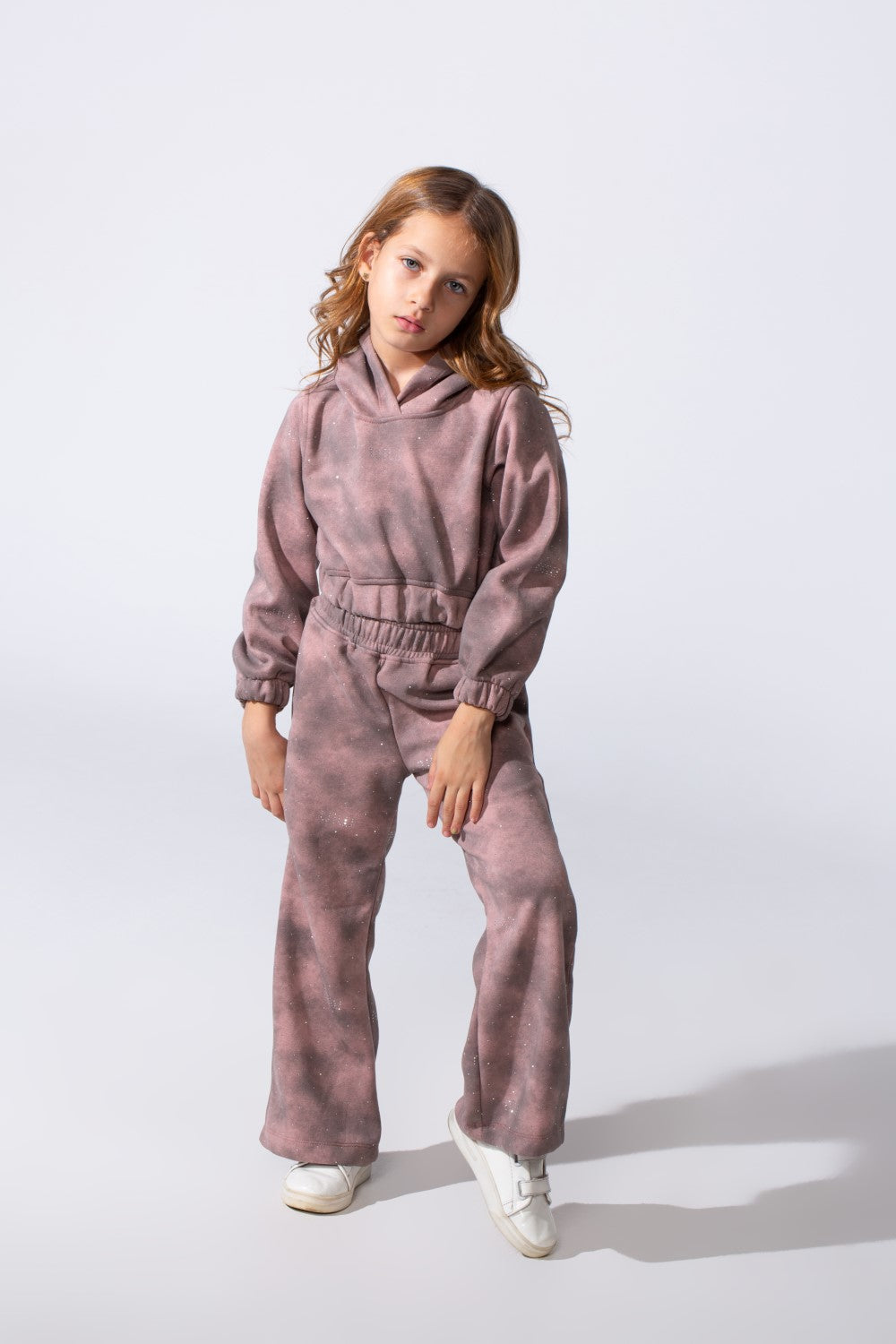 Girl's Melton Slim Fit Galaxy Wash Two-Piece Outfit Set
