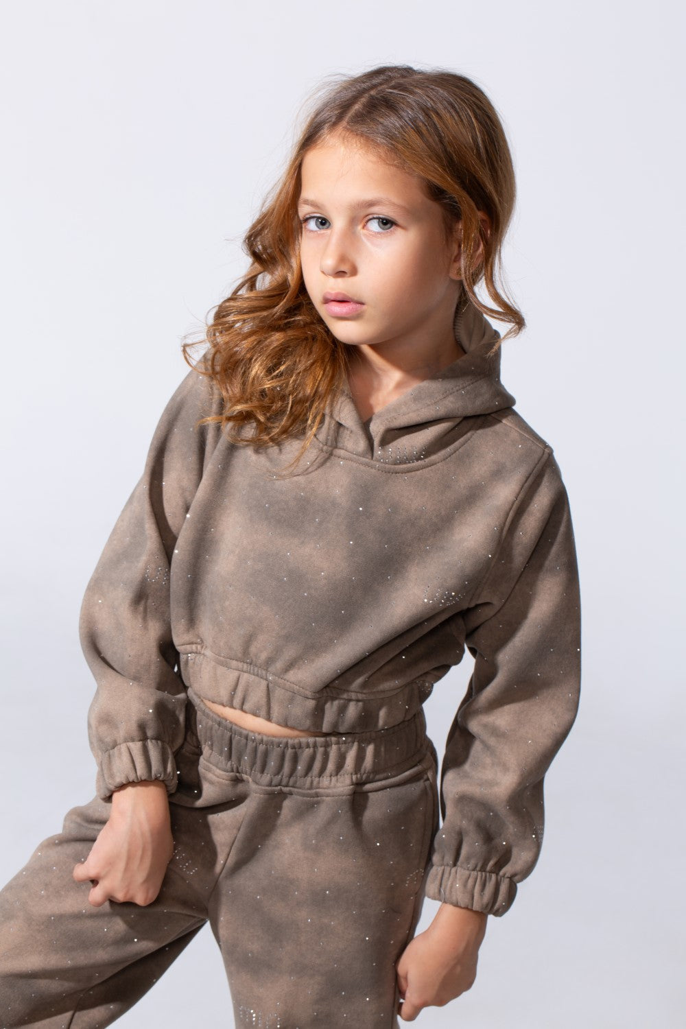 Girl's Melton Slim Fit Galaxy Wash Two-Piece Outfit Set