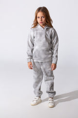 Girl's Tie Dye Slim Fit Melton Comfortable Outfit Set
