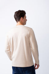 Men's Rounded Neckline Long Sleeves Basic Slim Fit Perfect For Layering T-Shirt