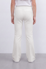 Girl's Tomato Store Stud Line Flare Legn Slim Fit Pants Framed With Side Stud Artwork Front Seam Detail Pull On Waist