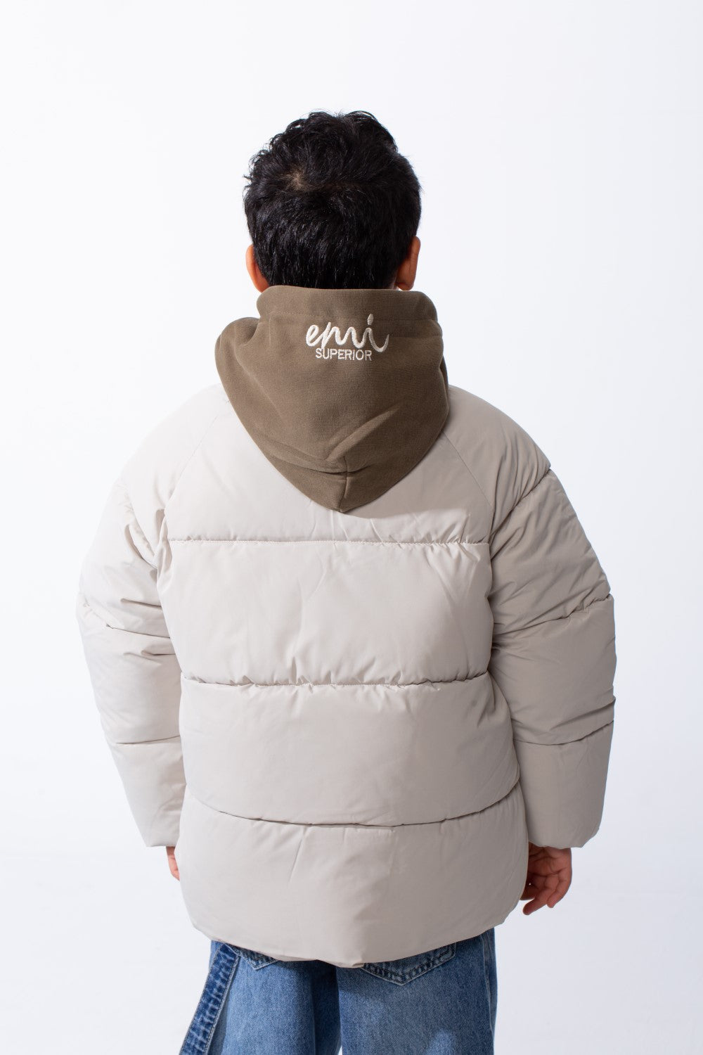 Boy’s Boys Hooded Quilted Puffer Waterproof Jacket with Front Snap and Zip Closure Adjustable Drawstring Hood and Side Pockets