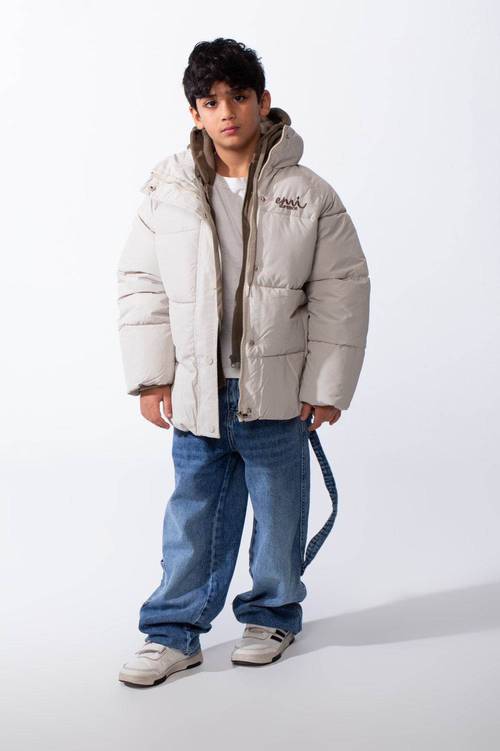 Boy’s Boys Hooded Quilted Puffer Waterproof Jacket with Front Snap and Zip Closure Adjustable Drawstring Hood and Side Pockets