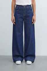 Women’s Tomato Store Dark Wash Palazzo Jeans Pants High Rise Waist Extra Wide Leg Shape