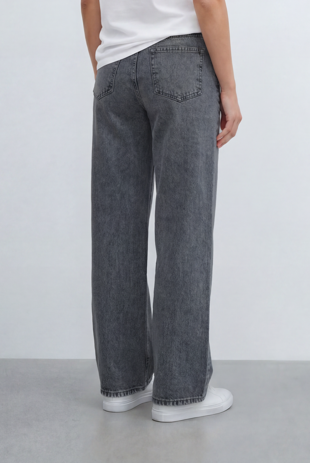 Women’s Tomato Store Classic Wide Leg Jeans Mid Rise Waist Clean Dark Wash Finish Pants