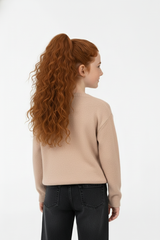 Girl’s Slim Fit Cute Print Round Neck Pullover