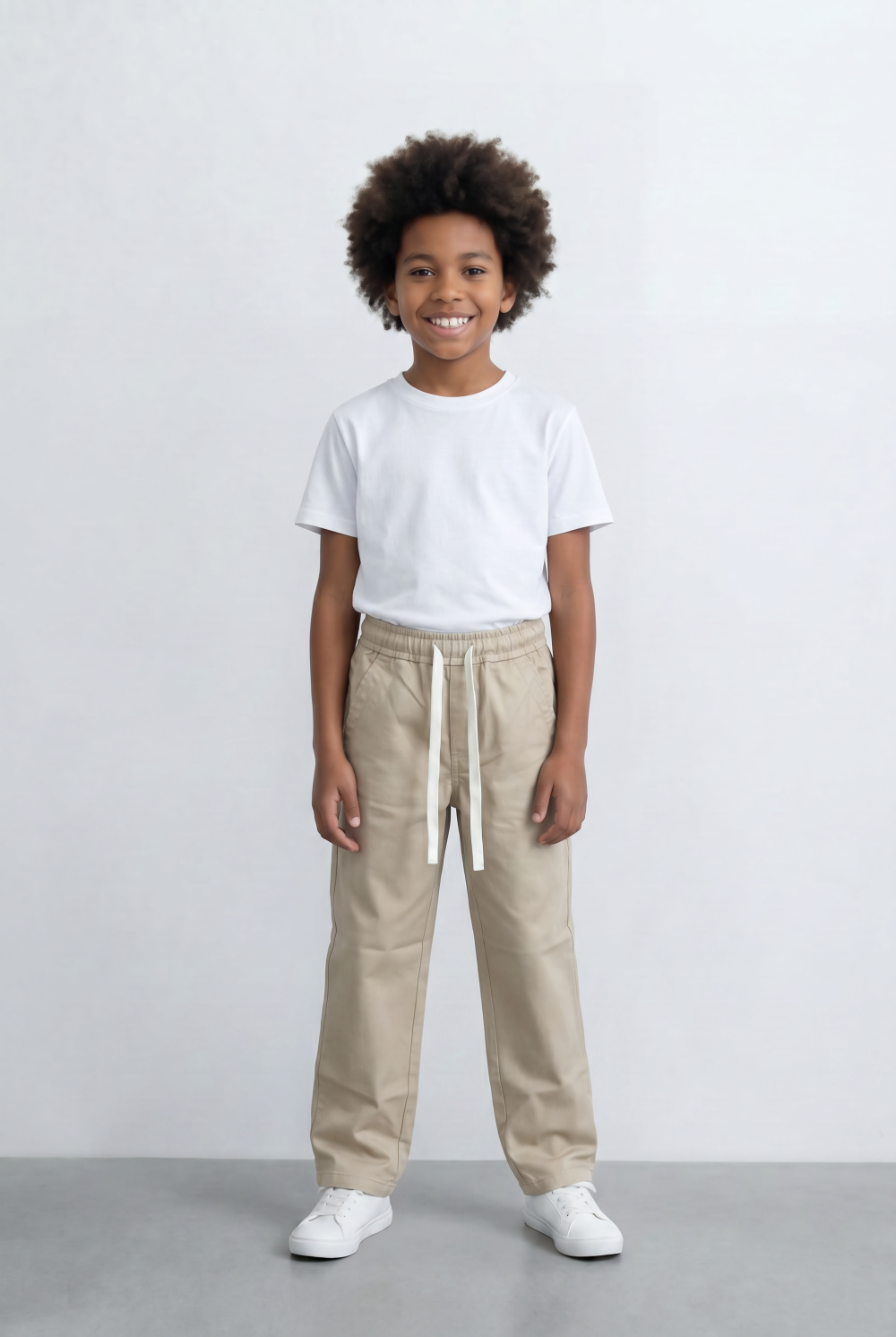 Boy's Tomato Store Drawstring Twill Elastic Waist Comfort Boyfriend Fit Pants