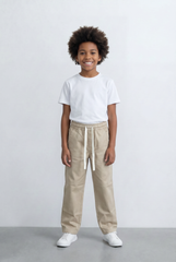 Boy's Tomato Store Drawstring Twill Elastic Waist Comfort Boyfriend Fit Pants
