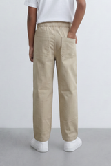 Boy's Tomato Store Drawstring Twill Elastic Waist Comfort Boyfriend Fit Pants